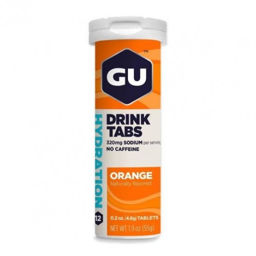 Gu Energy Drink Tabs 12 pastilhas - Sabor laranja